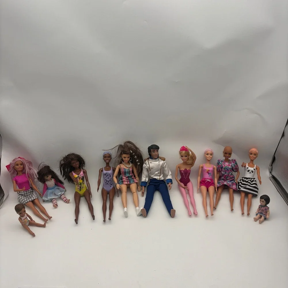 Mattel Barbie Doll Lot of 11 Prince Eric Ballerina Chelsea Diverse Fashion Dolls